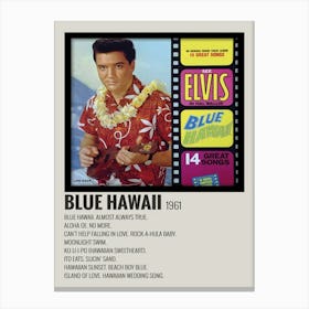 Elvia Album Blue Hawall 1961 Poster Canvas Print