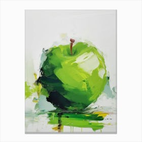 Green Apple Style Abstract Canvas Print