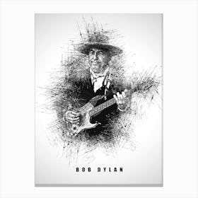 Bob Dylan Rapper Sketch Canvas Print