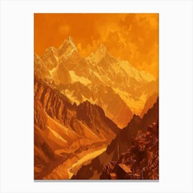 Mountain Village Canvas Print