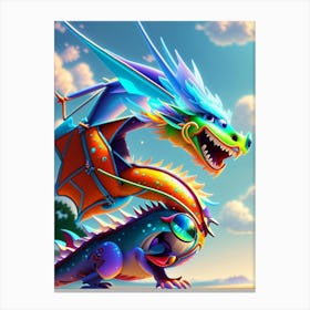 Dragon Flying In The Sky Canvas Print