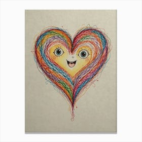 Rainbow Heart 6 Canvas Print