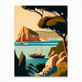 Arcipelago Di La Maddalena National Park Italy Retro Canvas Print