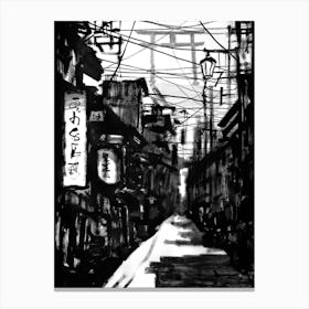 Black Street Canvas Print