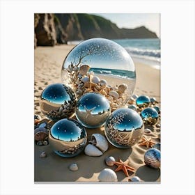 Sea Shells On The Beach Canvas Print