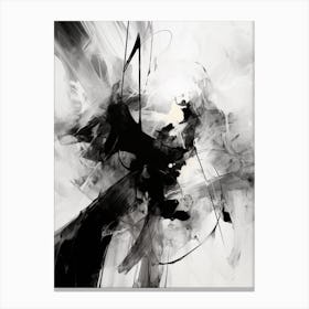 Unseen Forces Abstract Black And White 4 Canvas Print