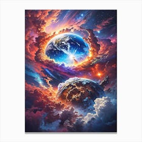 Earth In Space 6 Canvas Print