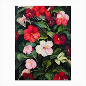 Anthurium Still Life Oil Painting Flower Canvas Print
