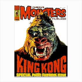 King Kong Gorilla Movie Poster Canvas Print
