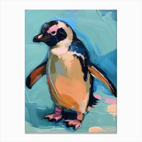 Adlie Penguin Cooper Bay Oil Painting 1 Canvas Print