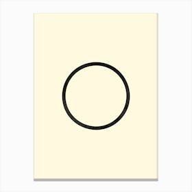 Minimal New Moon Phase In Beige Canvas Print