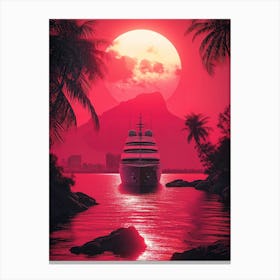 Sunset At Sea Canvas Print