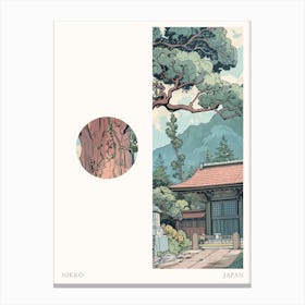 Nikko Japan 2 Cut Out Travel Poster Canvas Print