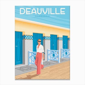 Deauville Normandy France - Les Planches Travel Posters Canvas Print