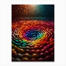 One Circle Fill With All Thousand Of Color Canvas Print