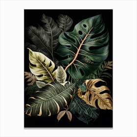 Tropical Leaves Foliage Monstera Canvas Print