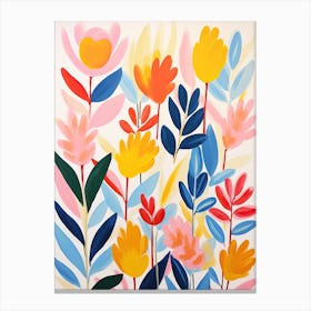 Matisse Style Palette; Whimsical Floral Symphony Canvas Print