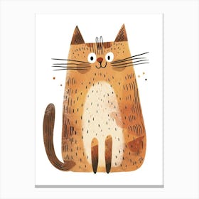 Somali Cat Clipart Illustration 2 Canvas Print