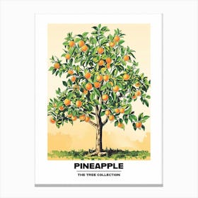 Pineapple Tree Storybook Illustration 3 Poster Canvas Print