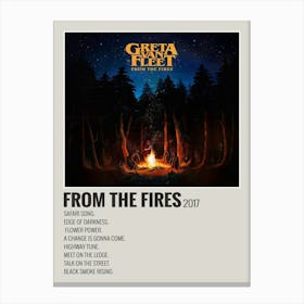 Greta Van Fleet From The Fires From The Fires 2017 Poster Canvas Print