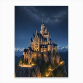 Castle At Night 7 Canvas Print