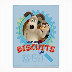 Cracking Biscuits Gromit Canvas Print