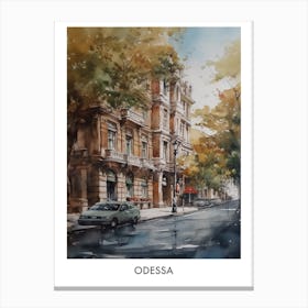 Odessa Watercolor 1travel Poster Canvas Print