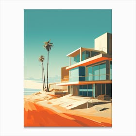 Huntington Beach California Abstract Orange Hues 1 Canvas Print