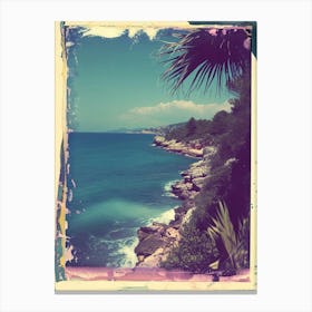 South Of France Polaroid Inspired 3 Canvas Print