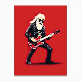 Red King Of Rock And Roll Canvas Print