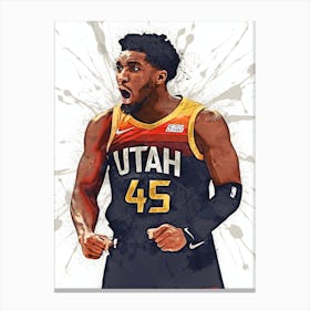 Donovan Mitchell Utah Jazz Canvas Print