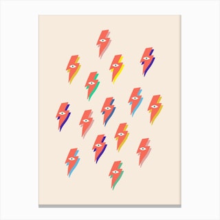 Ziggy Bowie Eye Pattern Canvas Print