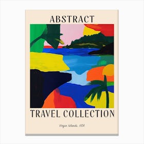Abstract Travel Collection Poster Virgin Islands Us 1 Canvas Print