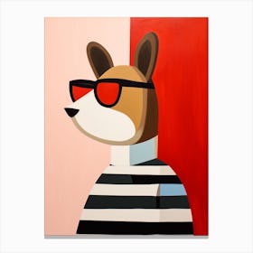Little Squirrel 3 Wearing Sunglasses Canvas Print