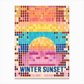 Winter Sunset Canvas Print