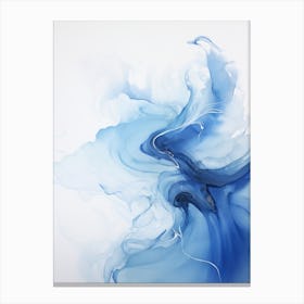 Blue And White Abstract Painting Canvas Print