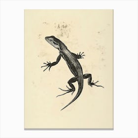 Lizard Block Print 6 Canvas Print