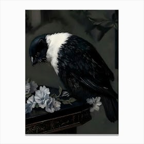 Dark Gothic Crow Canvas Print