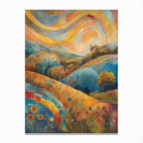 Sunrise Over The Hills Canvas Print