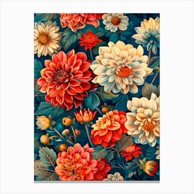 Dahlias Canvas Print