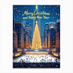 Merry Christmas And Happy New Year 1 Canvas Print