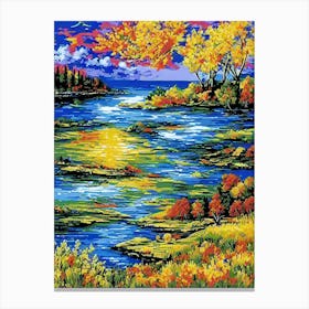 Sunset River Canvas Print