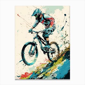 Mountain Biker sport Canvas Print