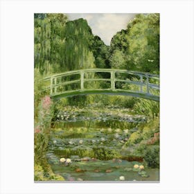 Water Lily Bridge Canvas Print