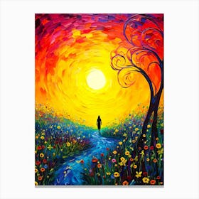 Sunset Walk Canvas Print