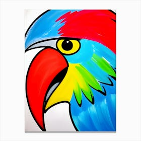 Colorful Parrot-Reimagined Canvas Print