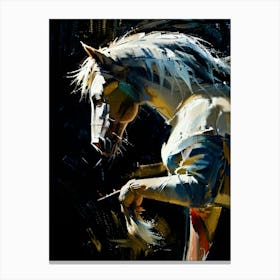 Horse In The Night Canvas Print