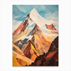 Kangchenjunga Nepal India 1 Mountain Painting Canvas Print