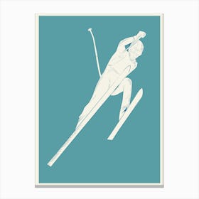 Skier In Mid Air Canvas Print