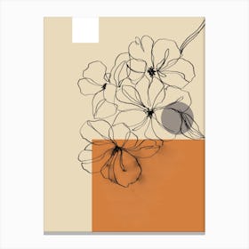Minimalist Orchid Lines C Canvas Print